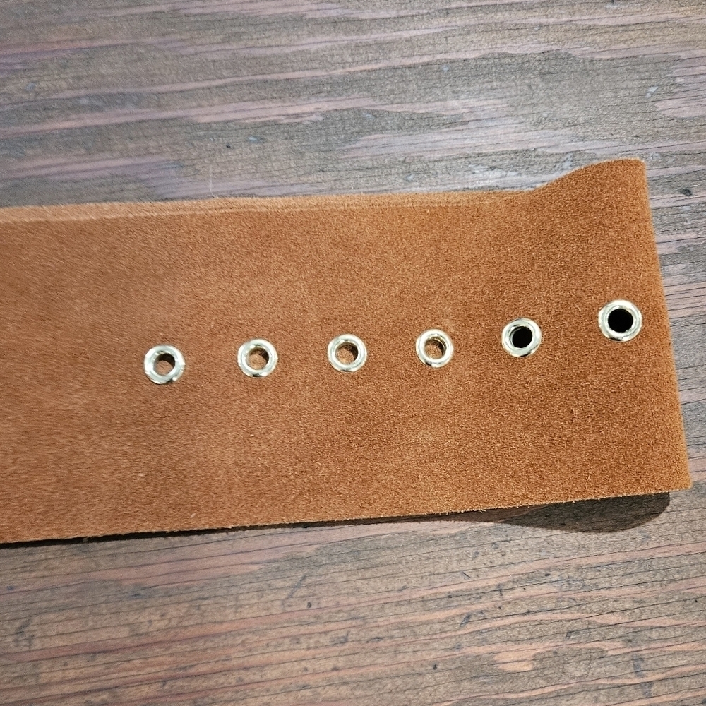 LOVESTRENGTH Austen Tan Suede Waist Belt In Genuine Leather. Size M/L - Picture 7 of 14